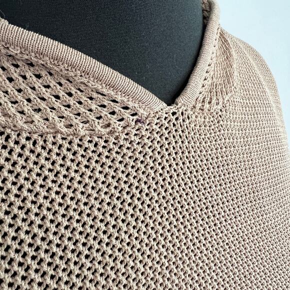 Rehab Lab Beige Sweatsuit Perforated Hooded Lace Up Poplin Pants Set L Large - Picture 5 of 16